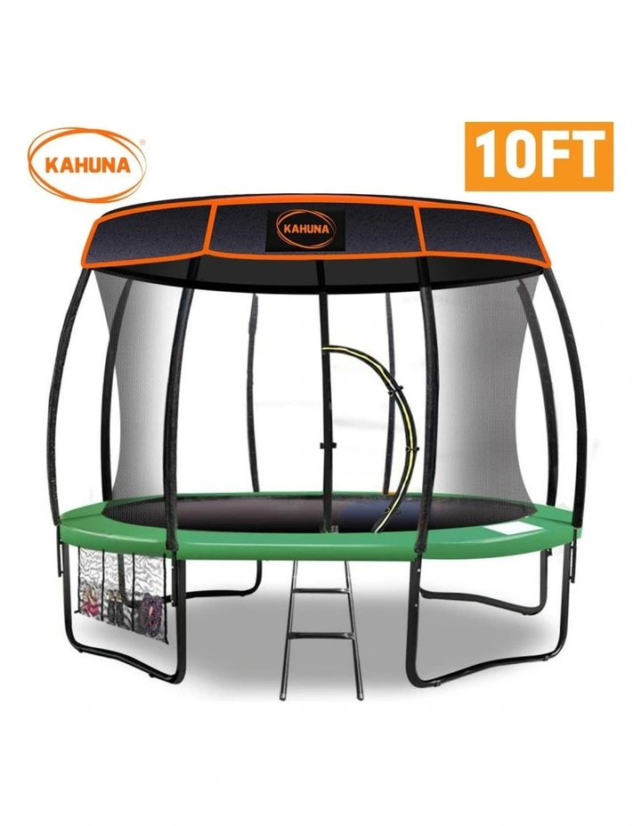 Kahuna Trampoline 10 ft with Roof - Green image 2