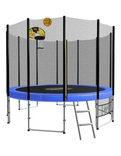 Kahuna Blizzard 12 ft Trampoline Blue with Basketball Set