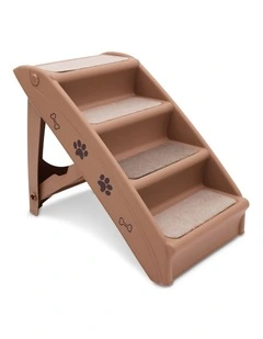 Furtastic Foldable Pet Stairs 50cm Dog Ladder Cat Ramp with Non-Slip Mat for Indoor Outdoor
