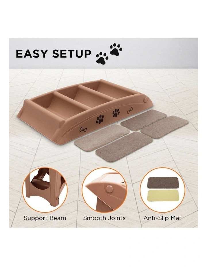 Furtastic Foldable Pet Stairs 50cm Dog Ladder Cat Ramp with Non-Slip Mat for Indoor Outdoor image 6