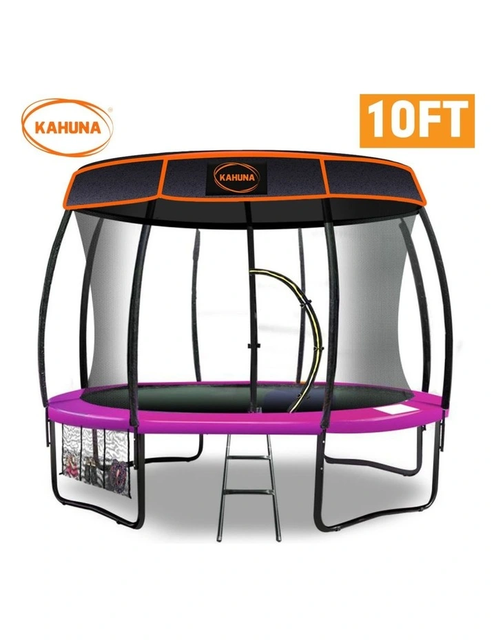 Kahuna Trampoline 10 ft with Roof - Pink image 2