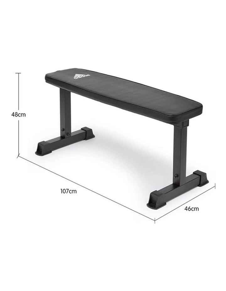 2x 40kg Powertrain Adjustable Dumbbells Home Gym w/10437 Adidas Bench image 3