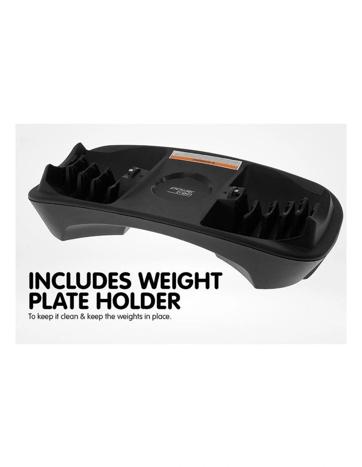2x 40kg Powertrain Adjustable Dumbbells Home Gym w/10437 Adidas Bench image 5
