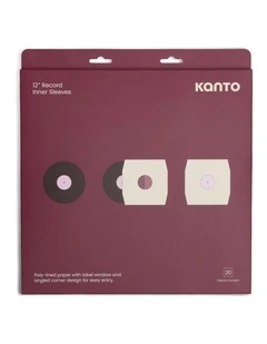Kanto TT-IS20 Poly-Lined Paper Inner Sleeves for 12 Vinyl Records  20 Pack