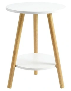 Levede Round Coffee Table 2-Layer Living Room End Tables Bedroom Side Tables