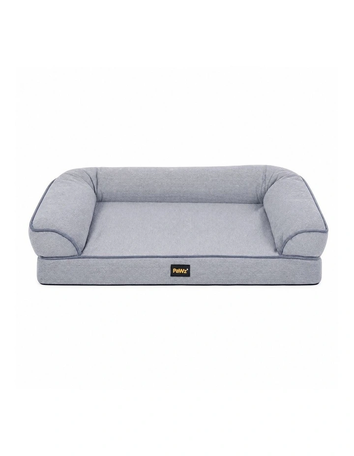 Pawz Cooling Orthopedic Dog Bed Waterproof Lining Washable Memory Foam Grey L image 2