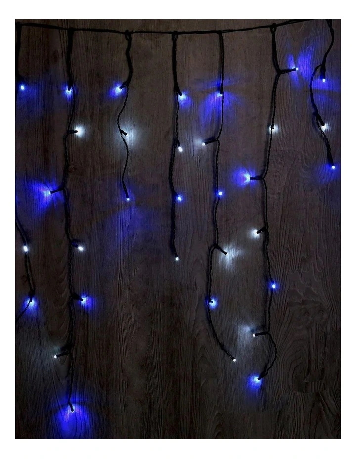 240 LED Icicle Light - Blue & White image 2
