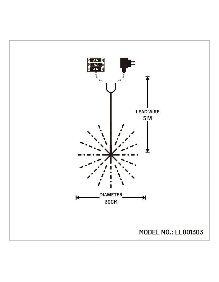 Dual Power Firework Hanging Light -120/200 LED image 4