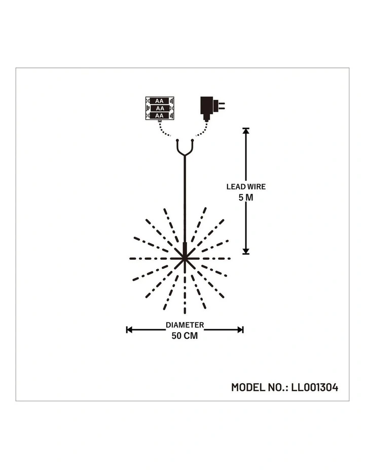 Dual Power Firework Hanging Light -120/200 LED image 3