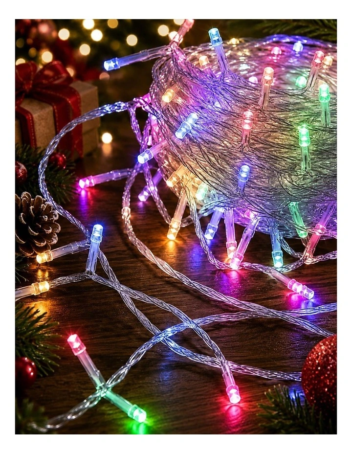 Battery Operated 400 LED String Light Clear Cable - Multicolour image 2