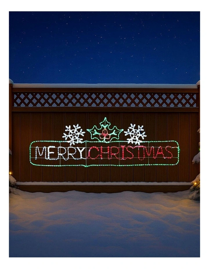 2M Merry Christmas Rope Light Silhouette image 1