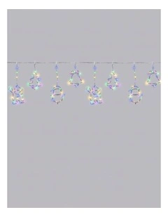 Curtain Light with Santa, Tree, Bell and Snowman