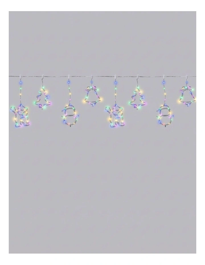 Curtain Light with Santa, Tree, Bell and Snowman image 1