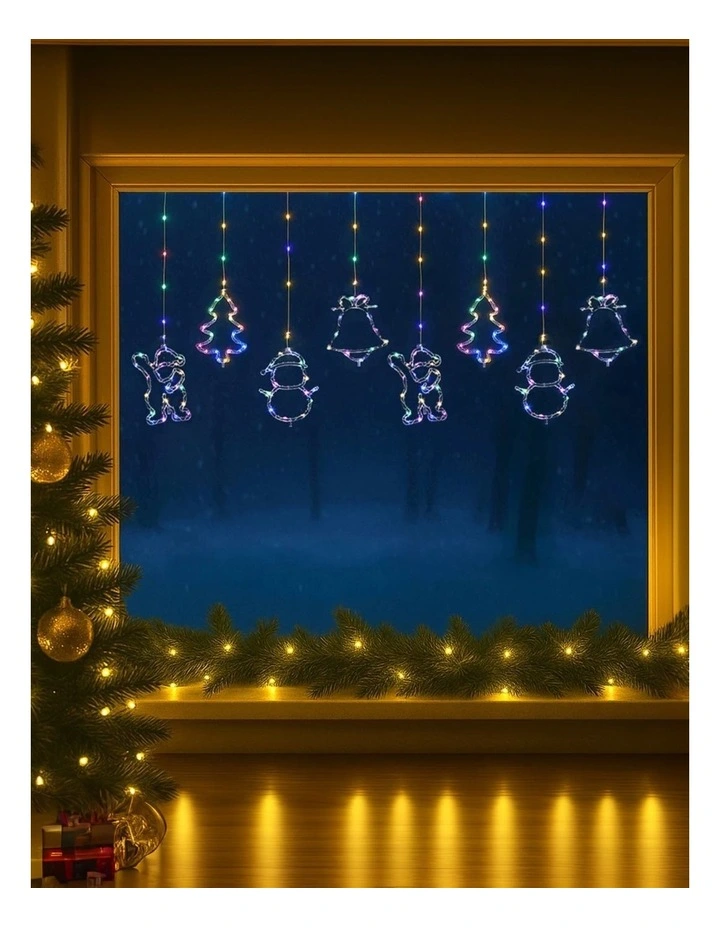 Curtain Light with Santa, Tree, Bell and Snowman image 4