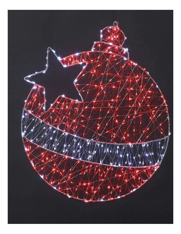 Outdoor Micr-LED Christmas Bauble Silhouette image 1