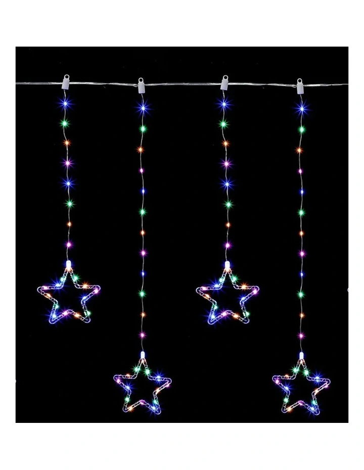 200cm Waterfall Curtain with stars - Multicolour image 2