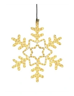 60Cm Snowflake Rope Light Silhouette - Warm White