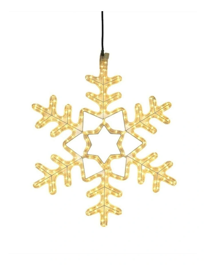 60Cm Snowflake Rope Light Silhouette - Warm White image 1