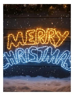 1M Merry Christmas Rope Light Silhouette