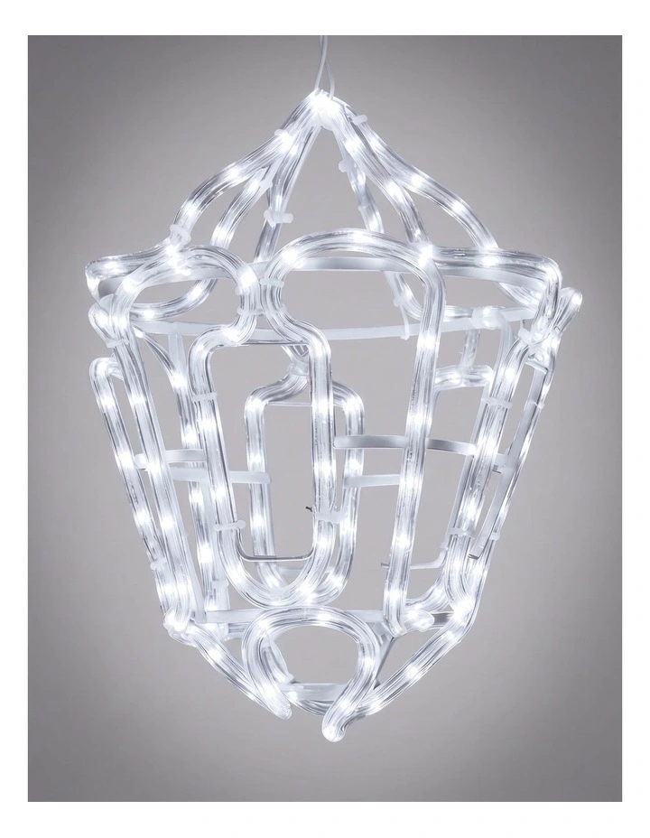 3D Christmas Hanging Lantern Rope Light Silhouette image 1