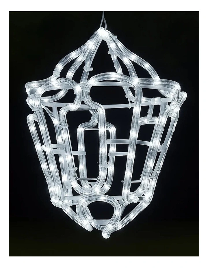 3D Christmas Hanging Lantern Rope Light Silhouette image 4