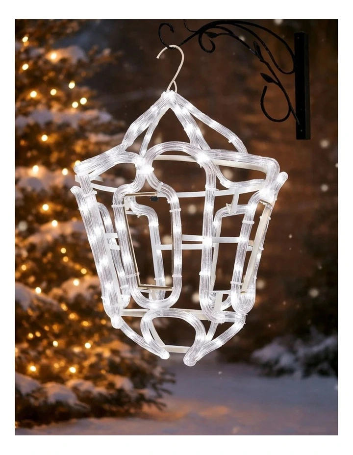 3D Christmas Hanging Lantern Rope Light Silhouette image 6