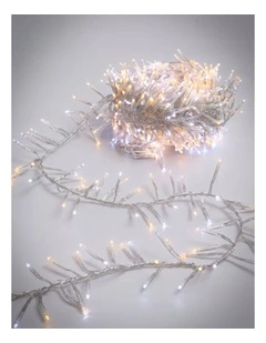 720 LED Cluster Light With Clear Cable - Warm White   White