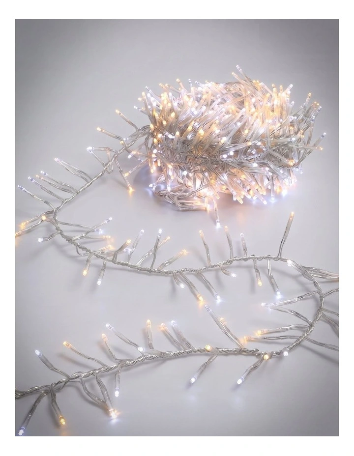 720 LED Cluster Light With Clear Cable - Warm White   White image 1