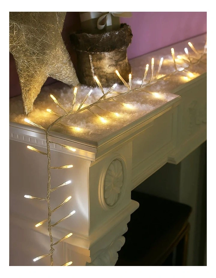 720 LED Cluster Light With Clear Cable - Warm White   White image 3