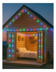 200 LED Waterfall Effect Twister Lights - Multicolour