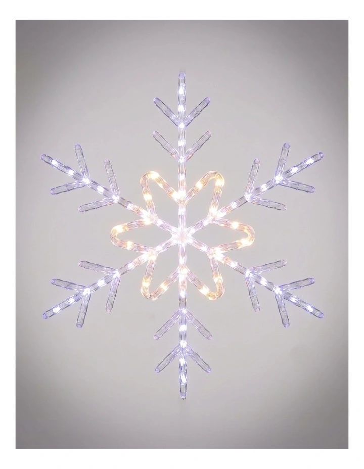 50cm Snowflake With Shooting Star Effect White Warm White image 1