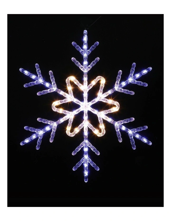 50cm Snowflake With Shooting Star Effect White Warm White image 4
