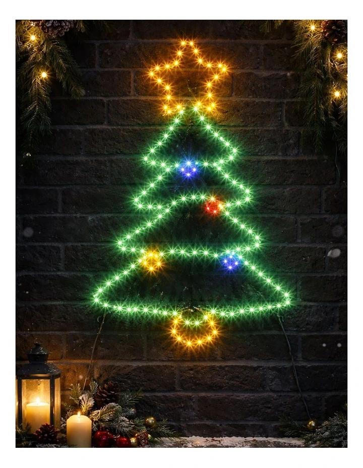 60X35CM Dewdrop Christmas Tree Silhouette image 2