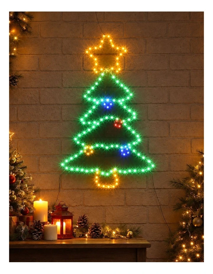 60X35CM Dewdrop Christmas Tree Silhouette image 3