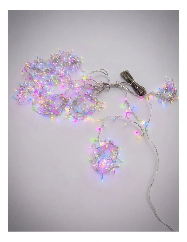 1336LED Waterfall Effect Cluster Curtain Light Candy   White image 1