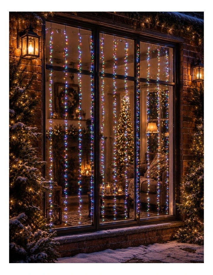 1336LED Waterfall Effect Cluster Curtain Light Candy   White image 3