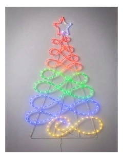 87x170cm Rope Light RGB Christmas Tree Silhouette
