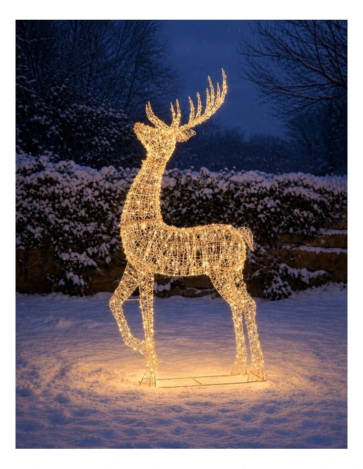 90x200cm Outdoor Light Up Reindeer image 2