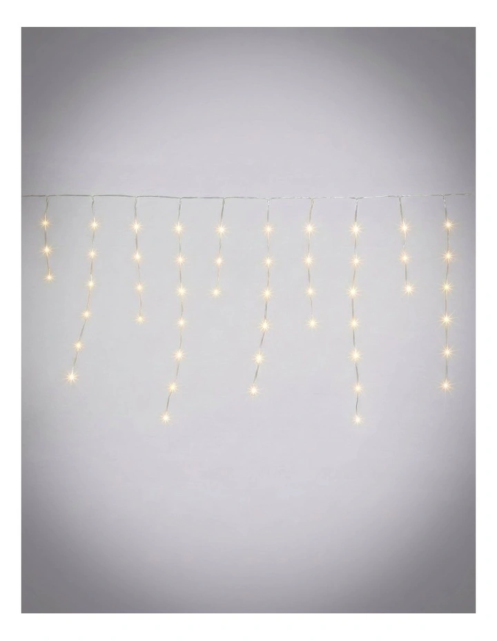 600LED Snowing Icicle Lights Warm White image 1