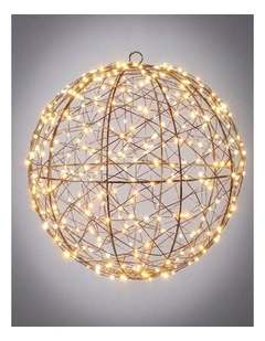 Woven Wire LED Metal Ball - Amber   Warm White D40cm