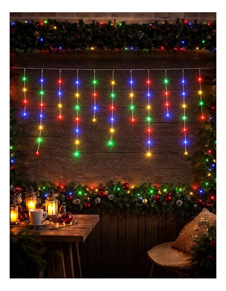 600LED Snowing Icicle Lights Multicolour image 3