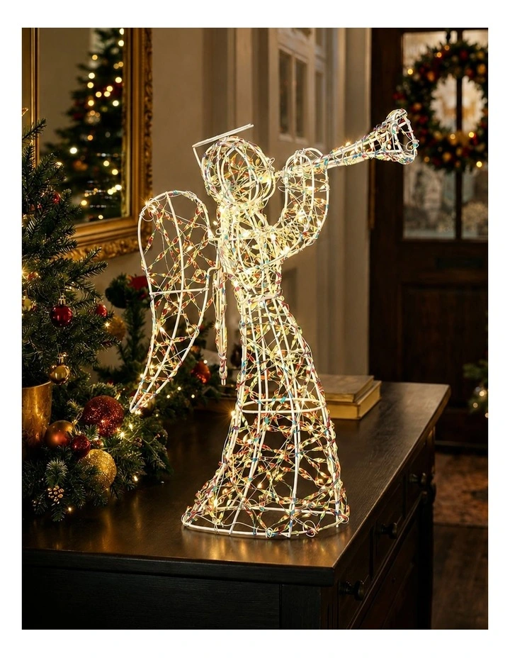 44cm Iridescent Gliter Light up Angel image 2