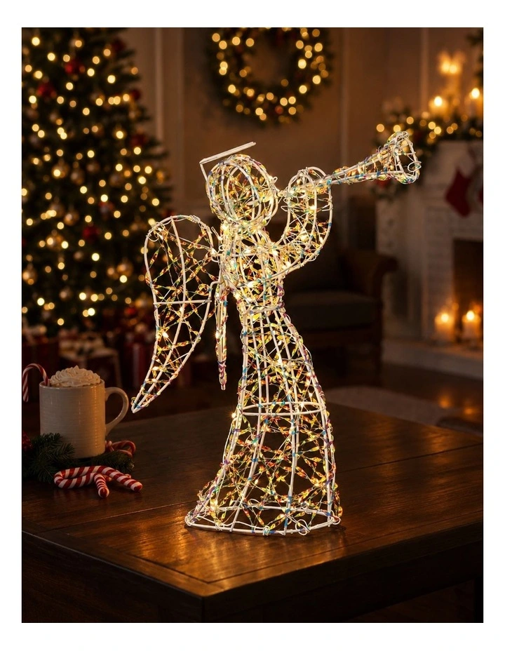 44cm Iridescent Gliter Light up Angel image 4