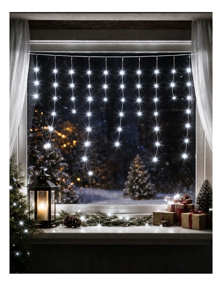 360LED Snowing Icicle Lights White image 2