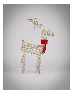 50cm Iridescent Gliter Light Up Reindeer
