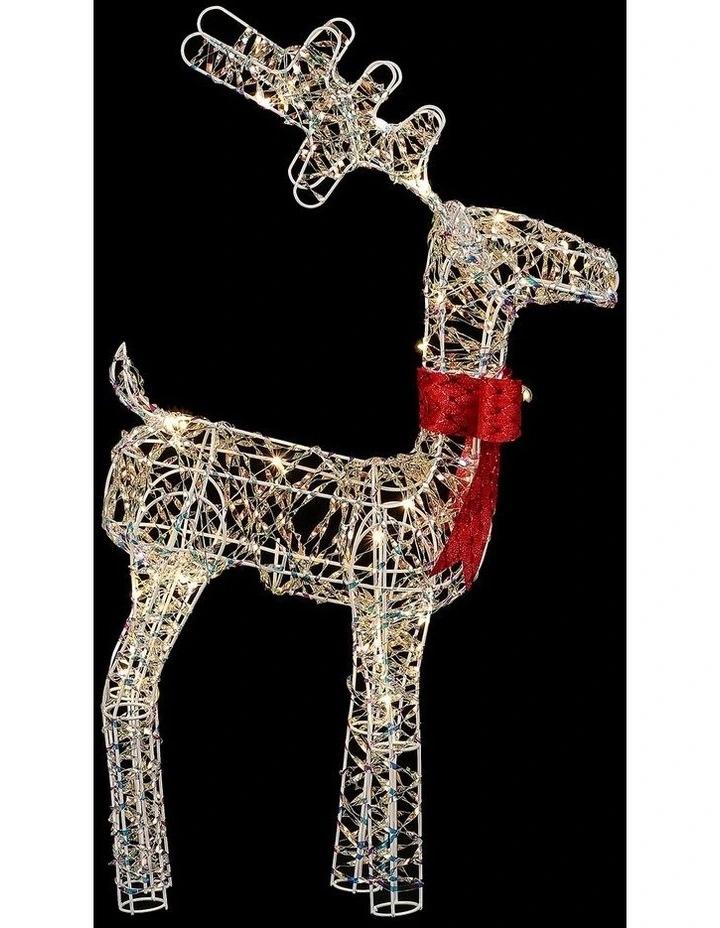 50cm Iridescent Gliter Light Up Reindeer image 4