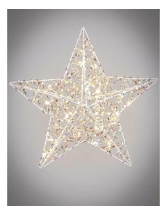 30cm Iridescent Gliter Light up Star