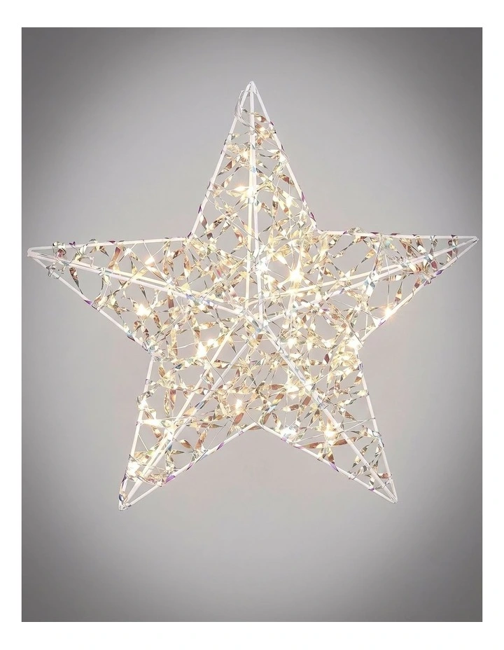 30cm Iridescent Gliter Light up Star image 1