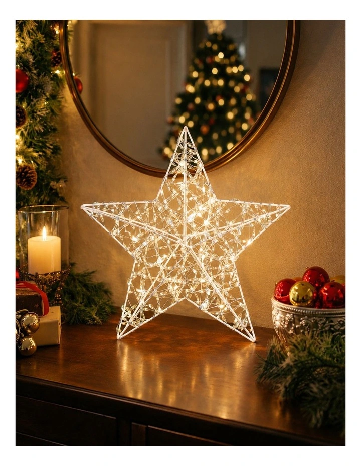 30cm Iridescent Gliter Light up Star image 2