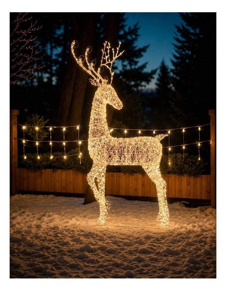 90x200cm Outdoor Light Up Reindeer image 2